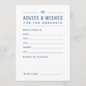 Blue Modern Typography Graduate advice & wishes  Advieskaart (Voorkant)