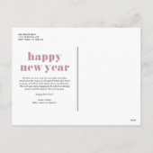 Blue Modern Typography Happy New Year 2022 Photo Feestdagenkaart (Achterkant)