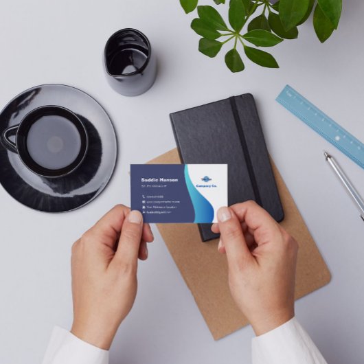 Blue Modern Visitekaartje