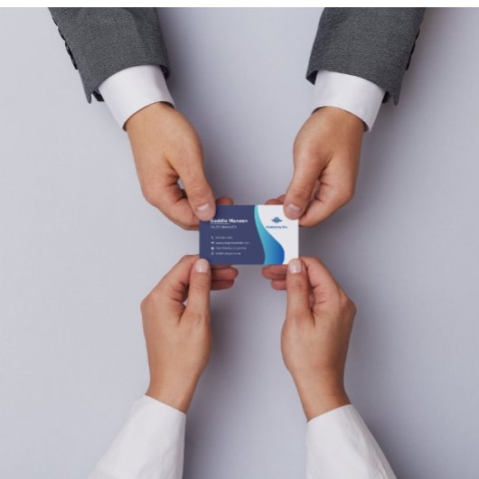 Blue Modern Visitekaartje