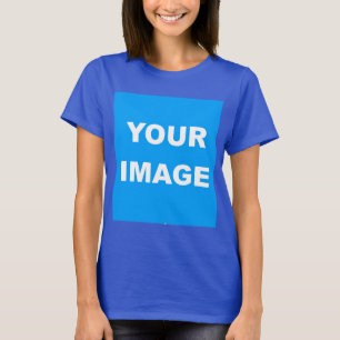 Blue Modern Voeg je Afbeelding toe aan personalise T-shirt