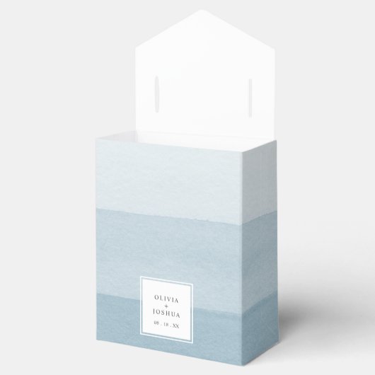 Blue Modern Wedding Bedankdoosjes (Geopend)