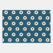 Blue Modern Wreath Custom bedrijf logo Inpakpapier Vel (Voorkant)