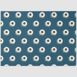 Blue Modern Wreath Custom bedrijf logo Tissuepapier