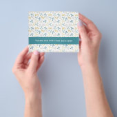 Blue Molecules Science Business Bedankt Flyer (Hand)