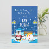 Blue Monday Wenskaart Feestdagenkaart (Staand voorkant)