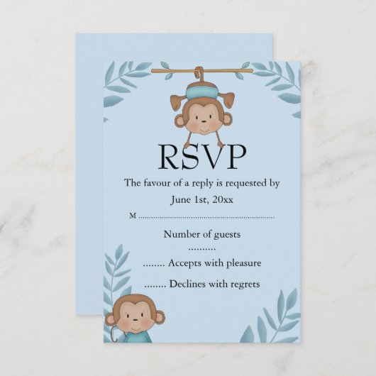 Blue Monkey RSVP (Voorkant / Achterkant)
