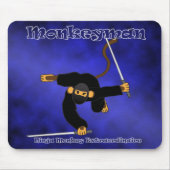 Blue Monkeyman Mousepad Muismat (Voorkant)