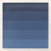 Blue Monochromatic Glazen Onderzetter (Voorkant)