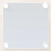 Blue Monochromatic Glazen Onderzetter (Achterkant)