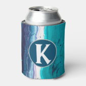 Blue Monogram Abstract Blikjeskoeler (Blikje Voorkant)