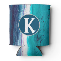 Blue Monogram Abstract