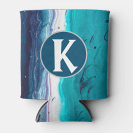 Blue Monogram Abstract Blikjeskoeler