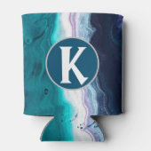 Blue Monogram Abstract Blikjeskoeler (Achterkant)