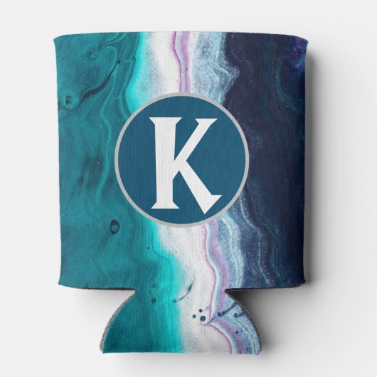 Blue Monogram Abstract Blikjeskoeler (Achterkant)