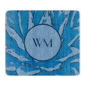 Blue Monogram Agave Cutting Board Snijplank (Voorkant)