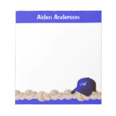 Blue Monogram Baseball Hat-laptop Notitieblok (Voorkant)