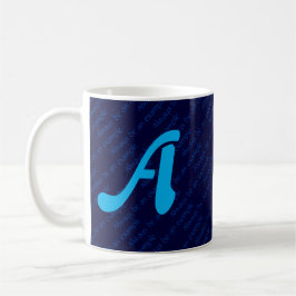 Blue Monogram BEST ROLE MODEL Custom Scripting Koffiemok