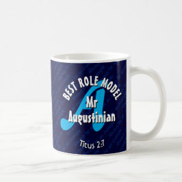 Blue Monogram BEST ROLE MODEL Custom Scripting Koffiemok