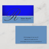 Blue Monogram Consultant Visitekaartje (Voorkant / Achterkant)