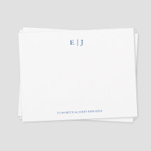 Blue Monogram Couple Initialen op maat