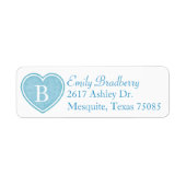 Blue Monogram Eigen logo Etiket (Voorkant)