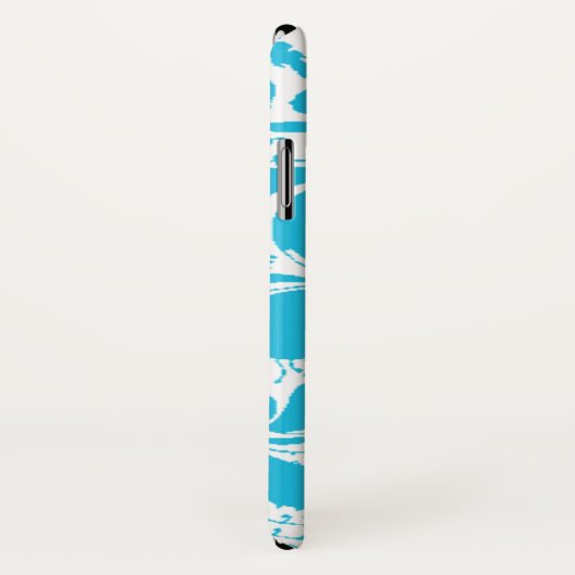 Blue Monogram iPhone Case (Achterkant / rechts)