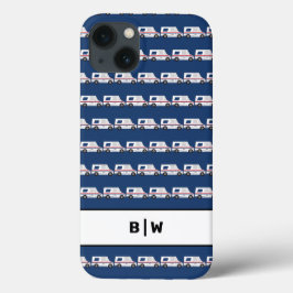 Blue Monogram Mail Carrier Postal Truck Case-Mate iPhone Case