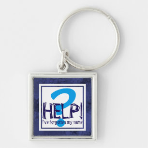 Blue Monogram Parody Sleutelhanger