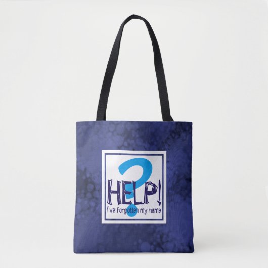 Blue Monogram Parody Tote Bag (Voorkant)