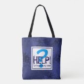 Blue Monogram Parody Tote Bag (Achterkant)