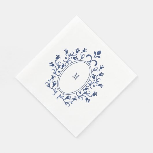 Blue Monogram Servet (Hoek)