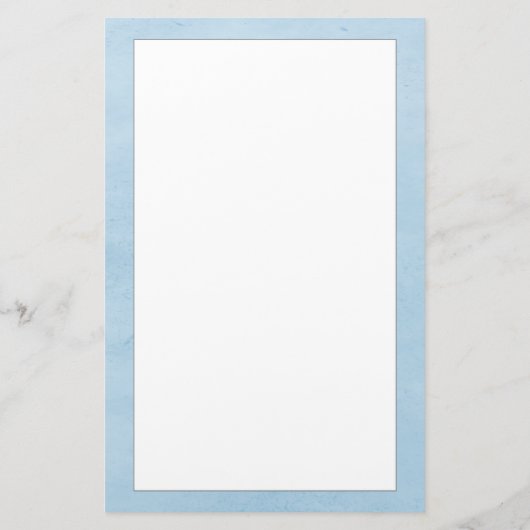 Blue Monogram Wreath Stationery Briefpapier (Achterkant)