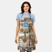 Blue Monogrammed 20 Pic Photo Collage Schort (Gedragen)