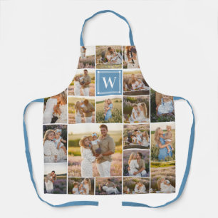Blue Monogrammed 20 Pic Photo Collage Schort