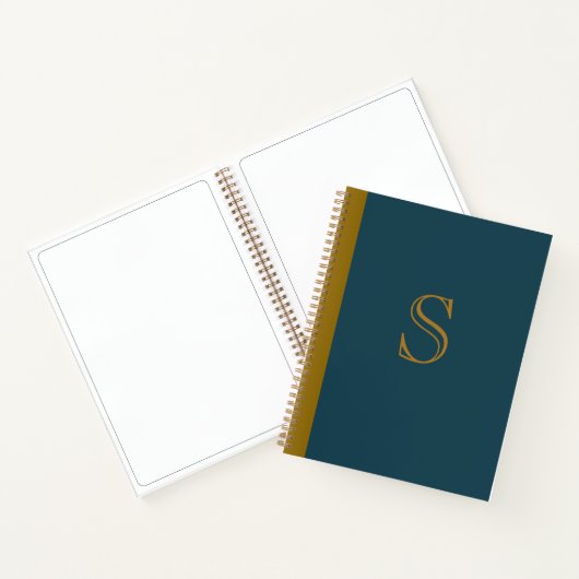 Blue Monogrammed Art Sketchbook Notitieboek Gift (Binnen)