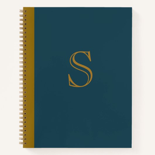 Blue Monogrammed Art Sketchbook Notitieboek Gift (Voorkant)