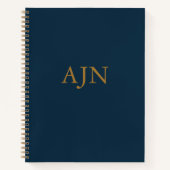 Blue Monogrammed Art Sketchbook Notitieboek Gift (Voorkant)