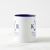 Blue Monogrammed Mok voor een golfer (Midden)