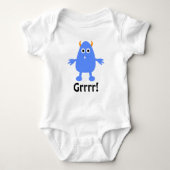 Blue Monster Baby outfit Romper (Voorkant)