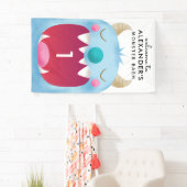 Blue Monster Bash Birthday Party Spandoek (Insitu)