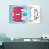 Blue Monster Bash Birthday Party Spandoek (Beurs)