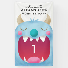 Blue Monster Bash Birthday Party Spandoek