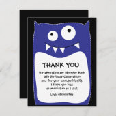 Blue Monster Bash - Hartelijk dank voor uw kaart ( (Voorkant / Achterkant)