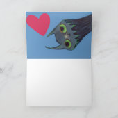 Blue Monster in Love Kaart (Binnen)