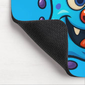 Blue Monster Mousepad Muismat (Hoek)