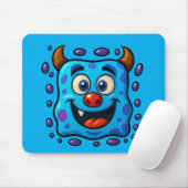 Blue Monster Mousepad Muismat (Met muis)
