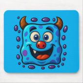 Blue Monster Mousepad Muismat (Voorkant)
