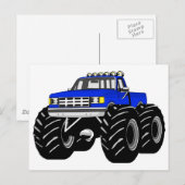 BLUE MONSTER TRUCK BRIEFKAART (Voorkant / Achterkant)