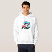 Blue Monster Truck Heart Crusher Valentijn Hoodie (Voorkant volledig)